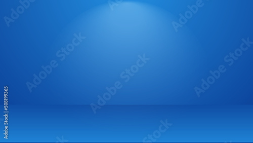 blue studio scene with blank gradient color lighting effect background for product display advertisement and creative graphic design element