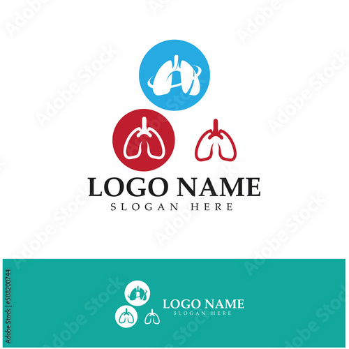 lung health and care logo template,emblem,design concept,creative symbol,icon,vector illustration.