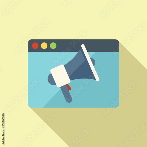 Call forum icon flat vector. Social media