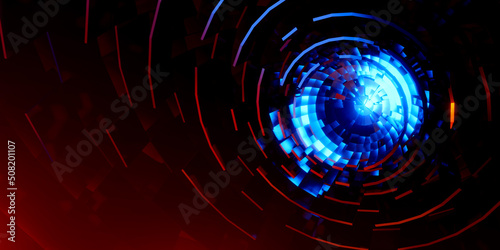 3D rendering sci-fi hud background