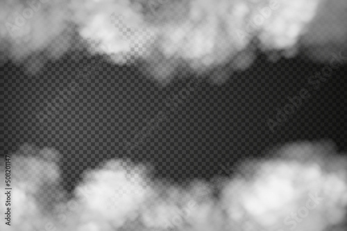 Fotografie, Obraz White vector cloudiness ,fog or smoke on dark checkered background