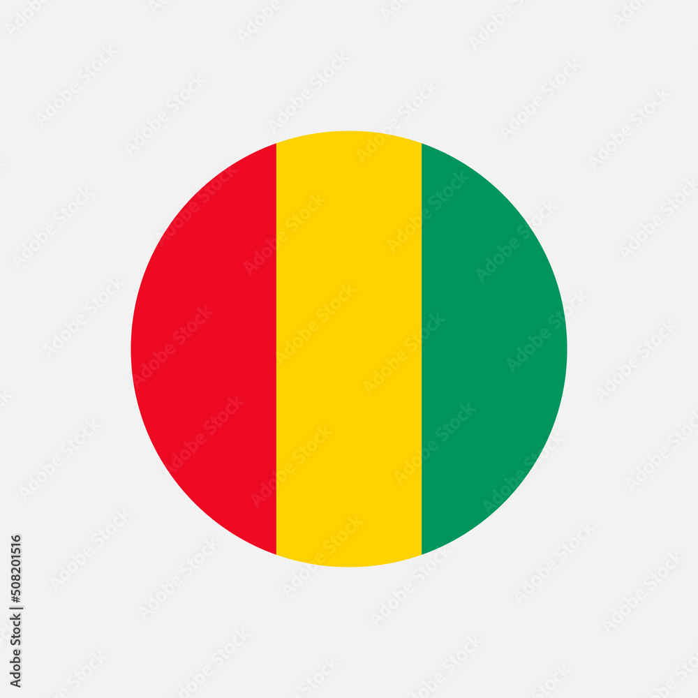 Country Guinea. Guinea flag. Vector illustration.