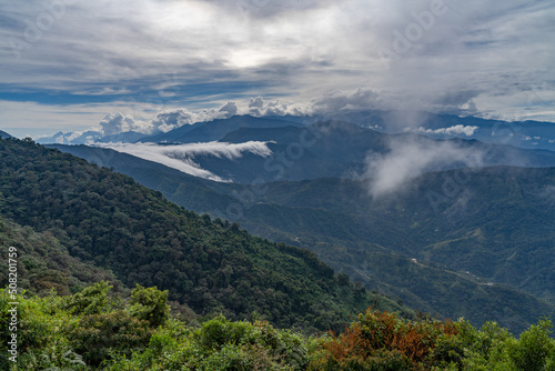Sunrise over the mountains of the Sierra Nevada de Santa Marta on the way to Lost City photo