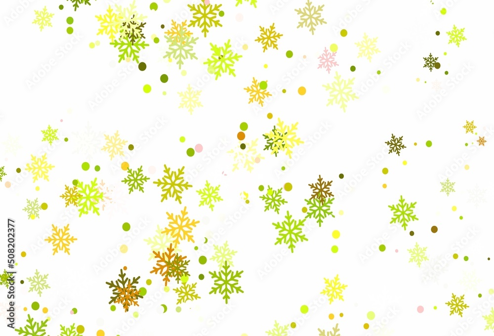 Light Green, Red vector background with xmas snowflakes. Light Green, Red vector background with xmas snowflakes.