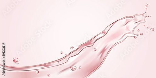 Splashing pink liquid