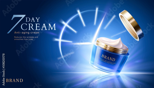Anti-aging cosmetic cream ad