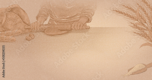 Bread making scene