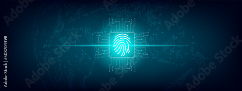 Fingerprint scan concept for secure access and unlock design.