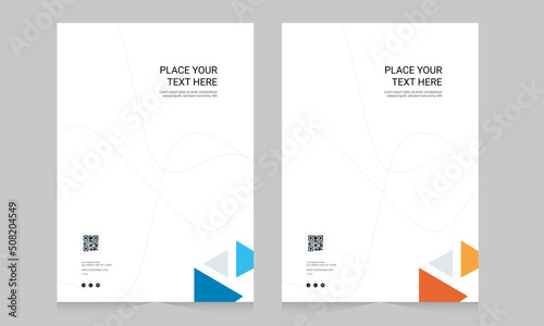 Cover design for annual report and business catalog, magazine, flyer or booklet. Brochure template layout. A4 cover vector EPS-10