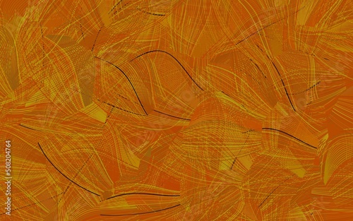 Light Orange vector template with chaotic shapes.