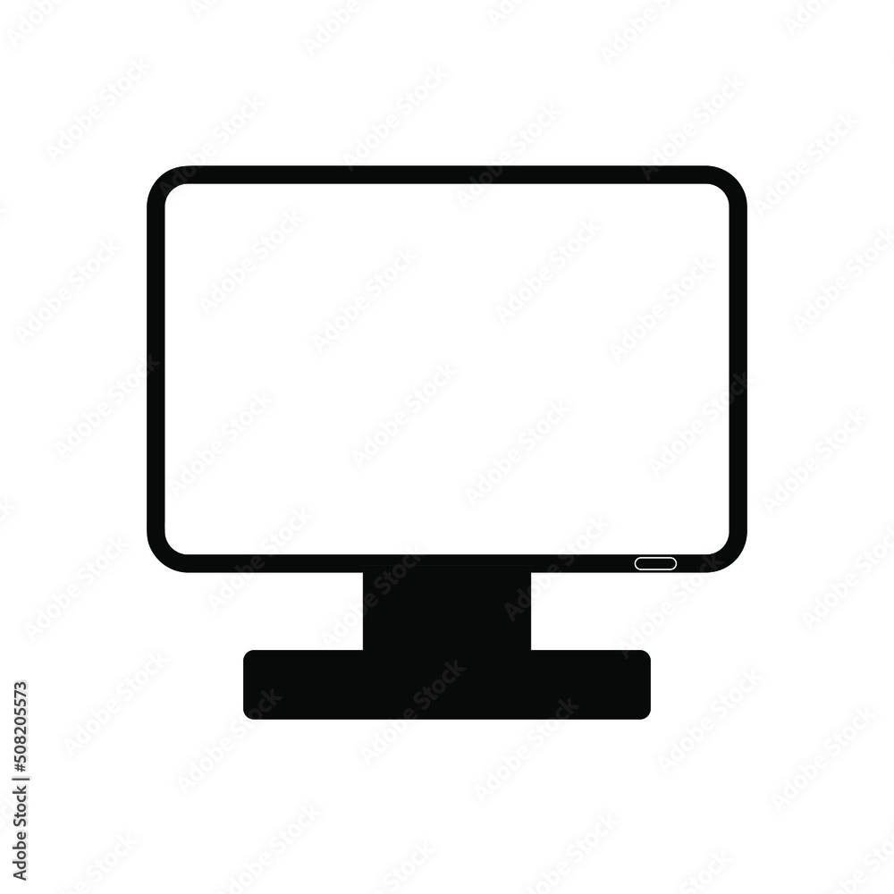 computer monitor icon. simple flat icon. computer monitor icon. simple flat icon.