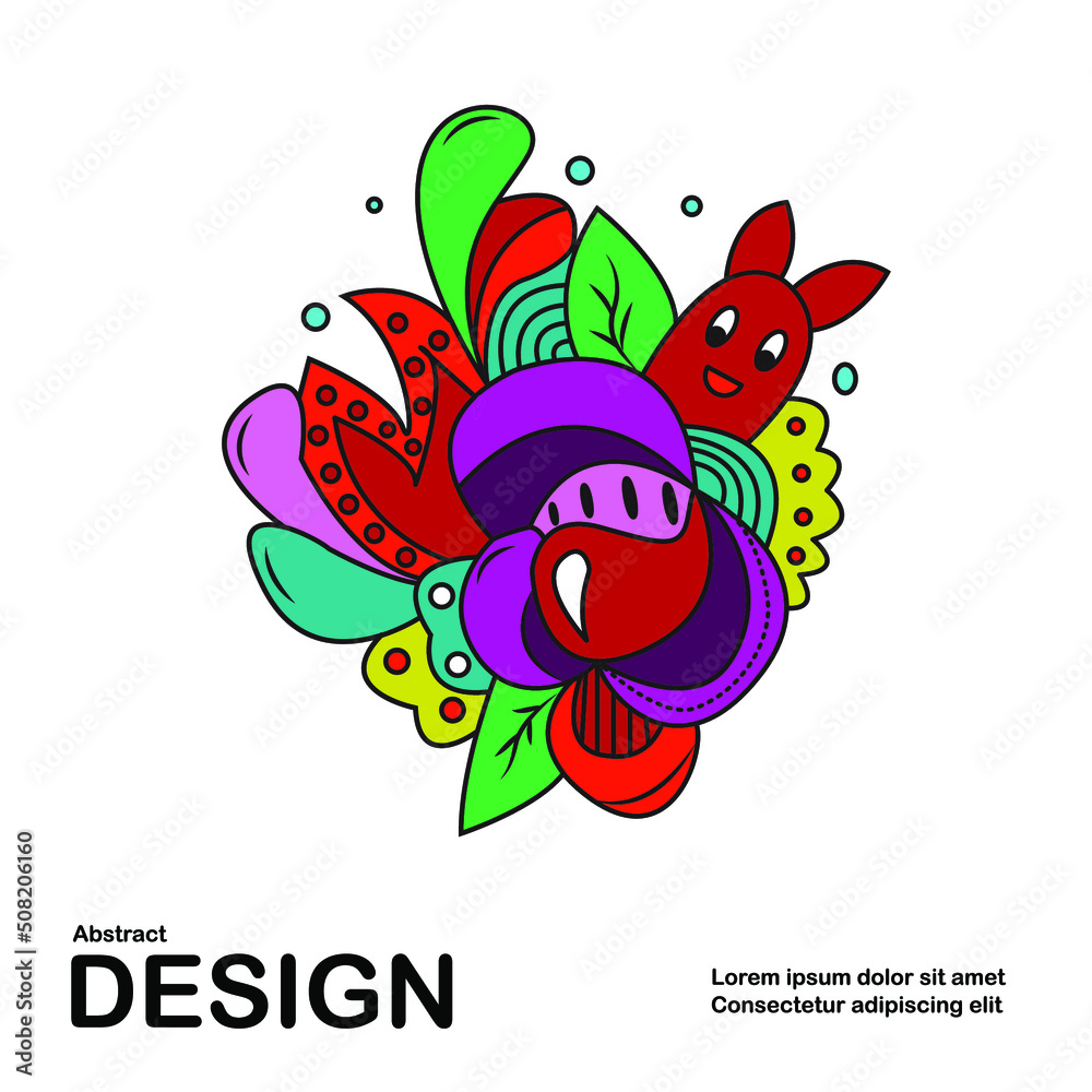 Colorful Abstract Background Pattern Set with Dummy Text for Web Design Landing Page Social Media