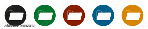 Folder button icons. For your website. Vector  illustration eps10