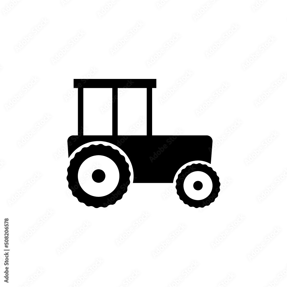 Obraz premium Farm tractor simple icon