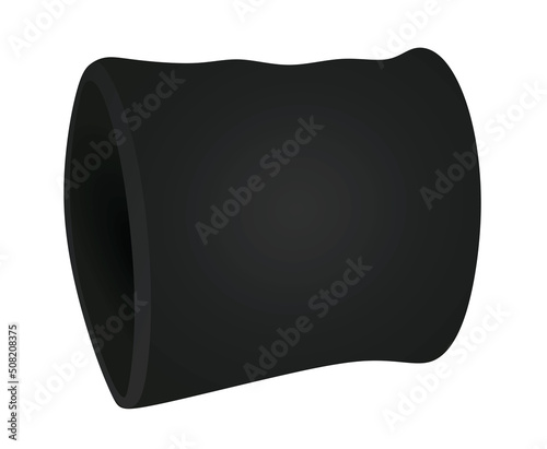 Black  hand sweatband. vector illustration