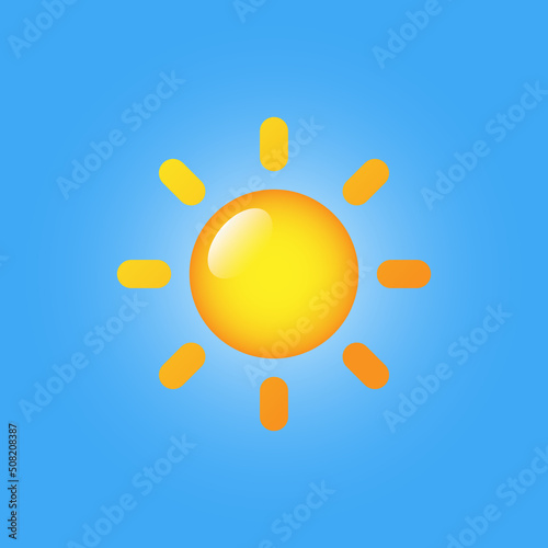 Sun vector symbol icon design.