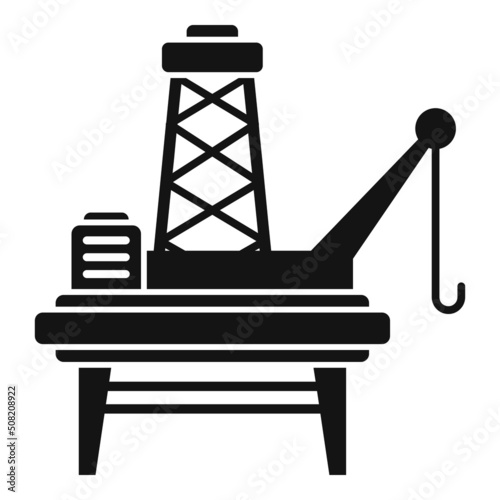 Rig platform icon simple vector. Sea oil