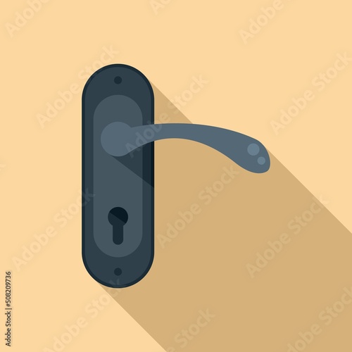 Doorknob icon flat vector. Door handle