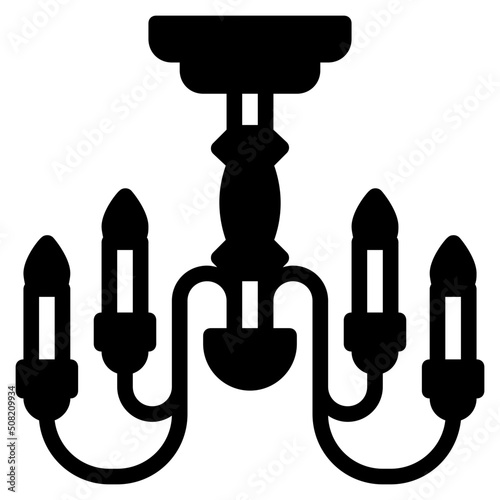 chandelier glyph icon