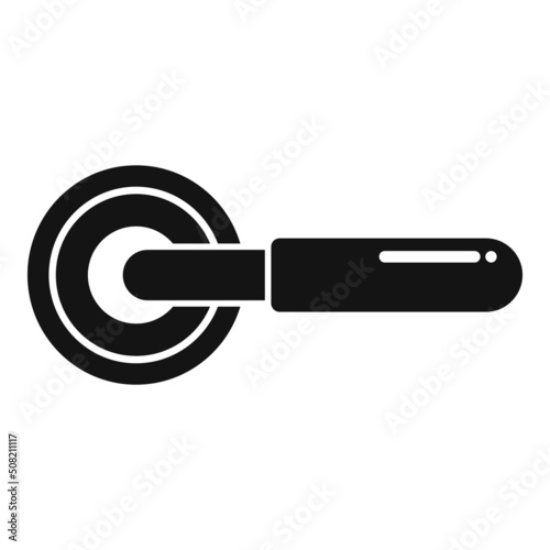 Door handle device icon simple vector. Lock knob © anatolir