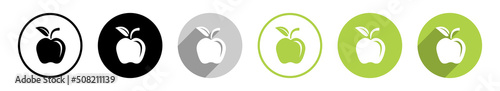 Apfel, Gesundheit und Fitness Vektor Symbole