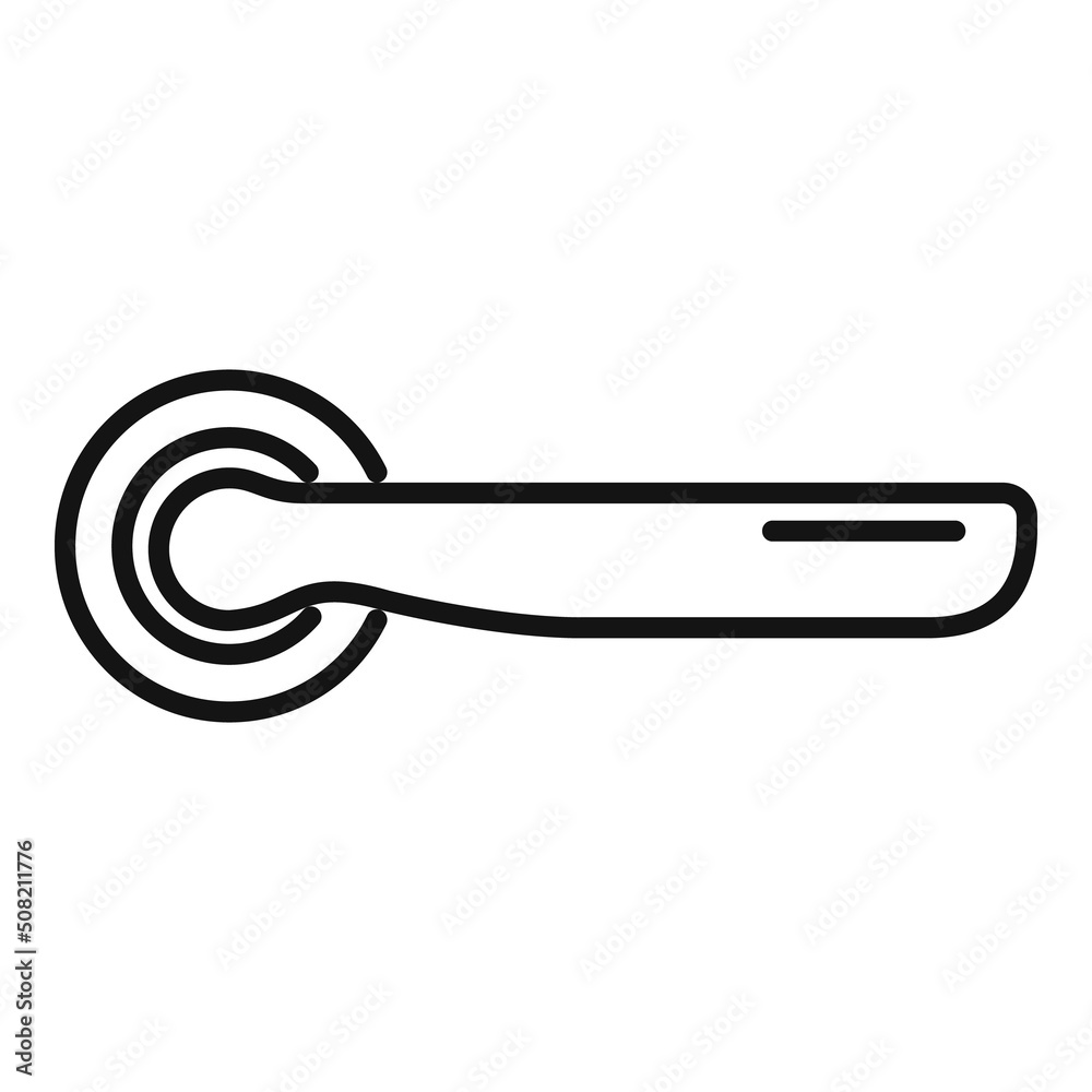 Ornate door handle icon outline vector. Knob lock Ornate door handle icon outline vector. Knob lock