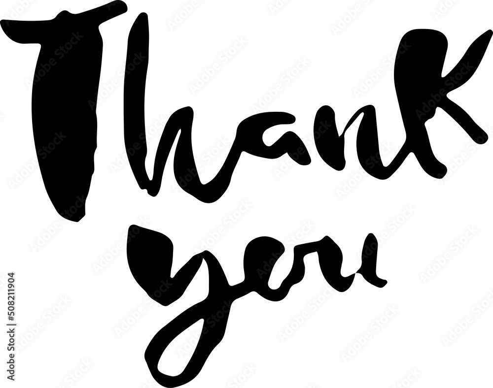 Thank you. Modern dry brush lettering card. Thank you. Modern dry brush lettering card.