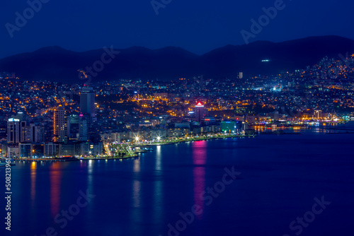 Kordon, Alsancak, Izmir City. Beautiful city view of Izmir, Turkey.