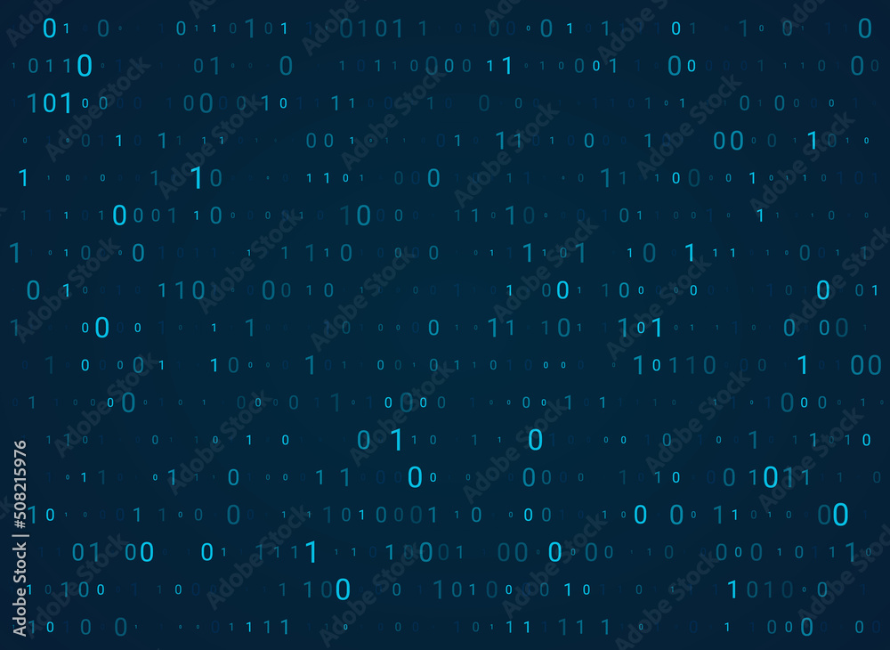 Blue matrix background. Abstract binary code wallpaper, template for hackathon and other digital programing event. Big data digits pattern, zero and one symbol. Stock Vector | Adobe Stock Blue matrix background. Abstract binary code wallpaper, template for hackathon and other digital programing event. Big data digits pattern, zero and one symbol. Stock Vector | Adobe Stock