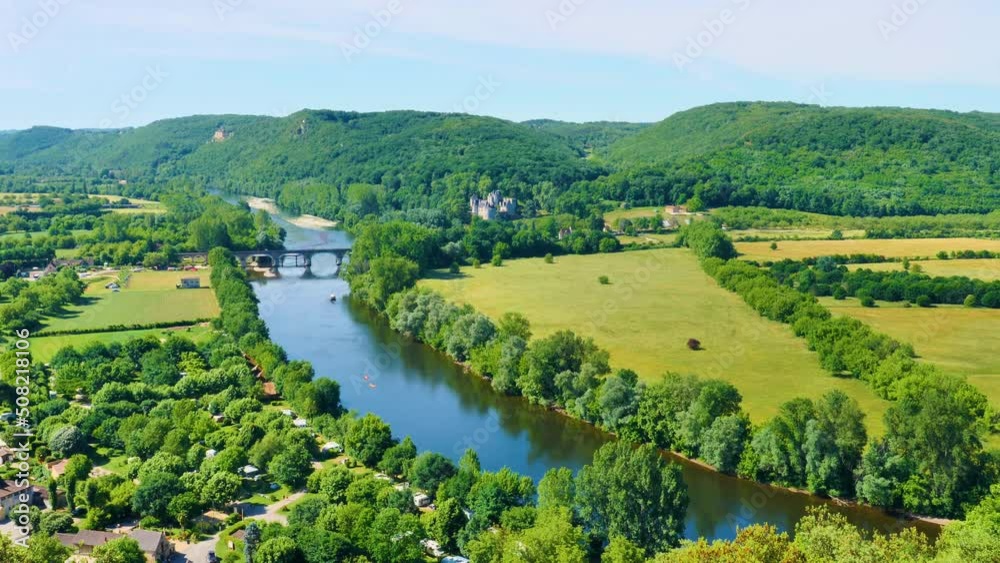 Dordogne landscape , river and forest- Beynac Dordogne landscape , river and forest- Beynac