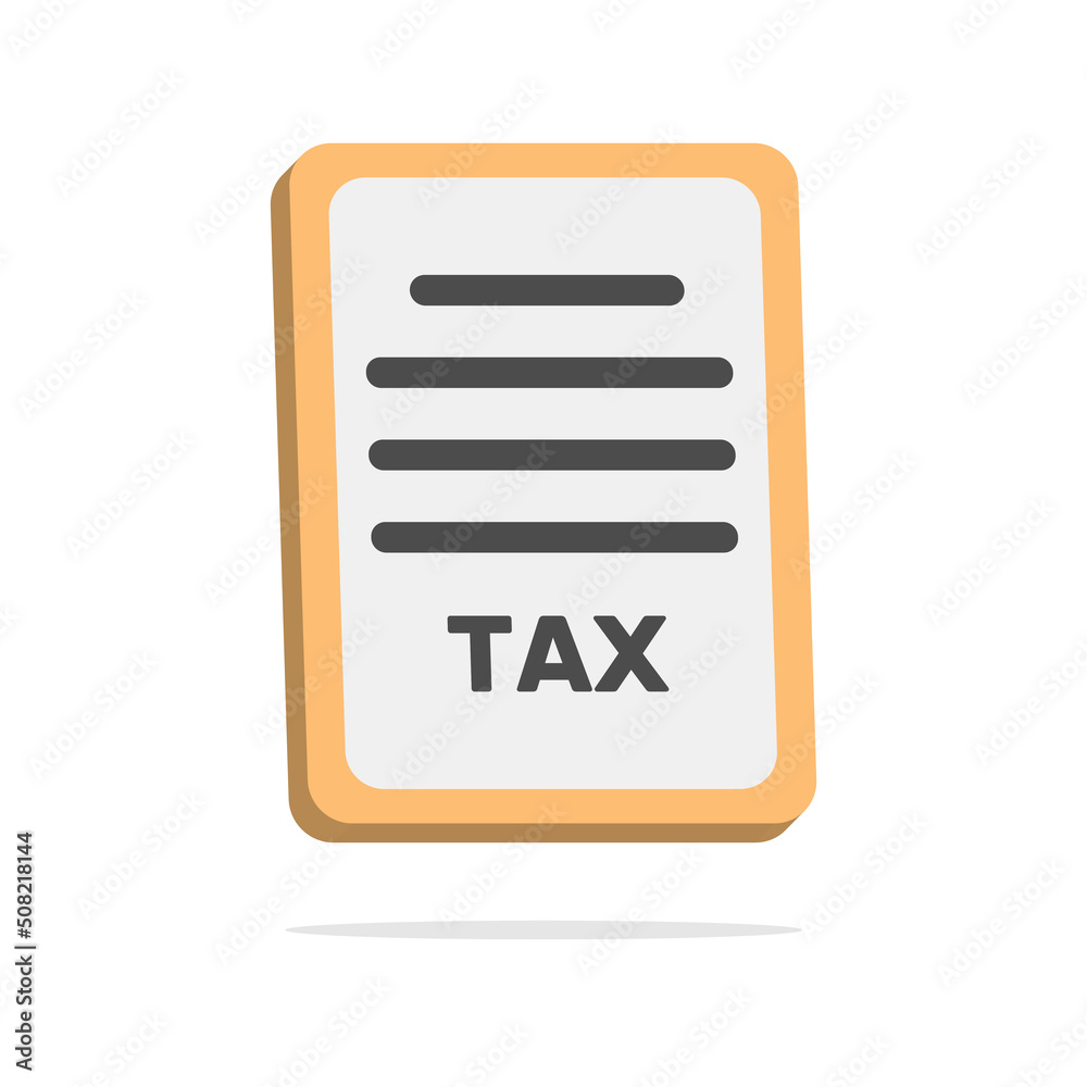 3d tax document concept in minimal cartoon style 3d tax document concept in minimal cartoon style