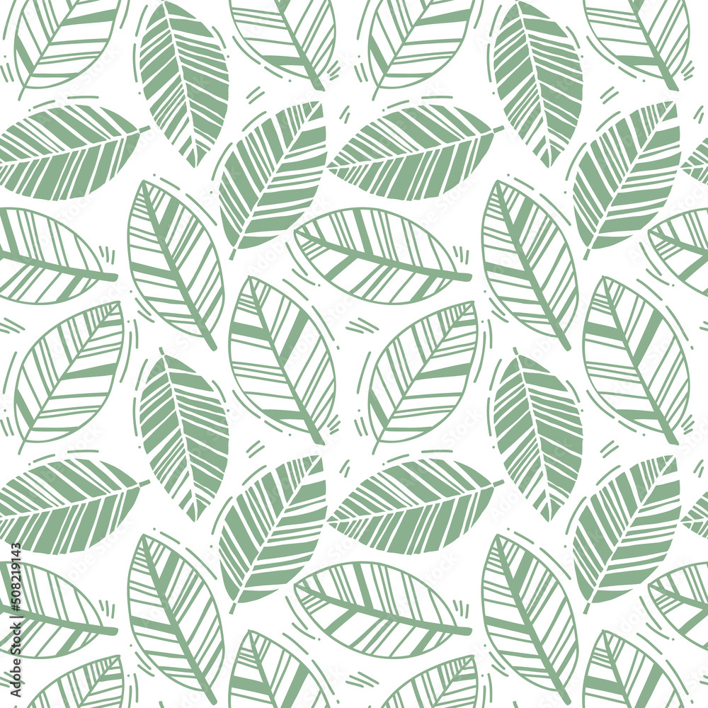 seamless pattern with green plants