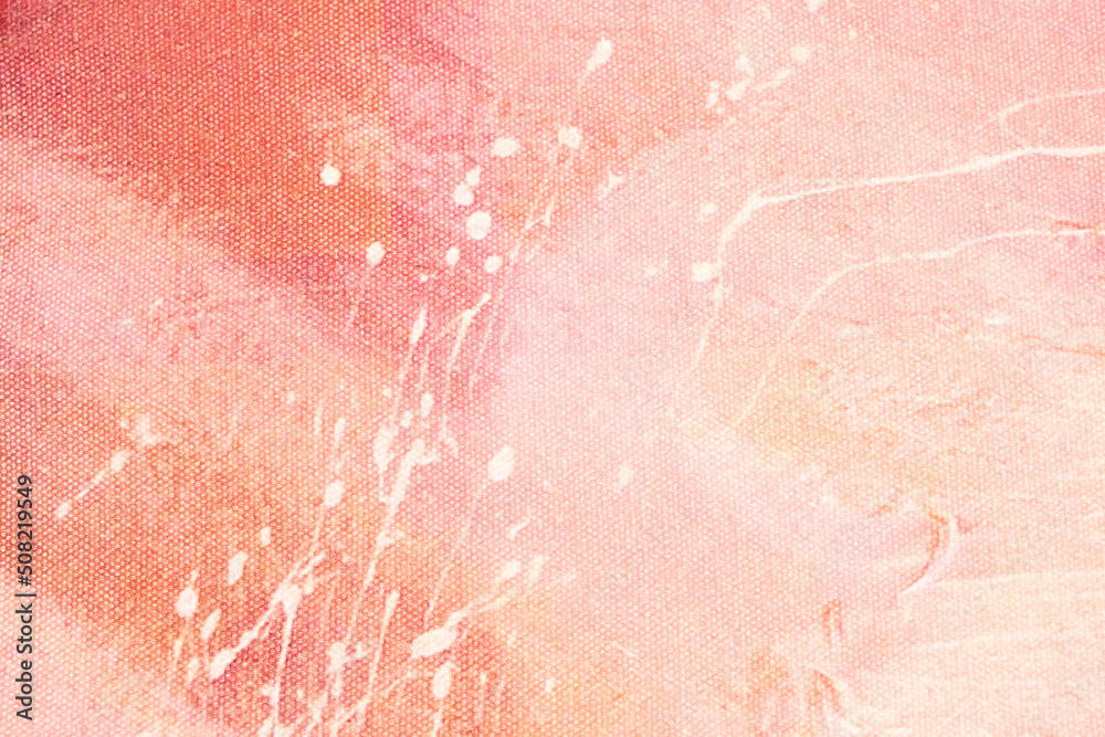 Abstract art background light pink colors. Watercolor painting on canvas with rose gradient. Fragment of artwork