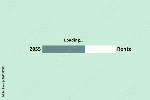 Tableau sur toile Rente ist loading - grün pastell - 2055
