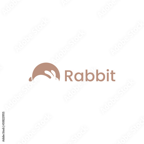 simple rabbit logo design symbol vector