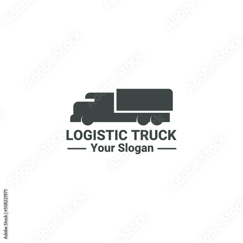 simple design truck for logistic vector template © enel