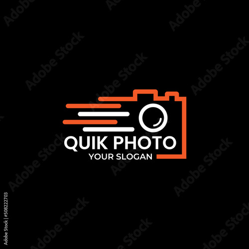 quik photo logo design vector