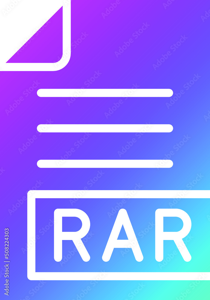 RAR Vector Icon Design Illustration RAR Vector Icon Design Illustration