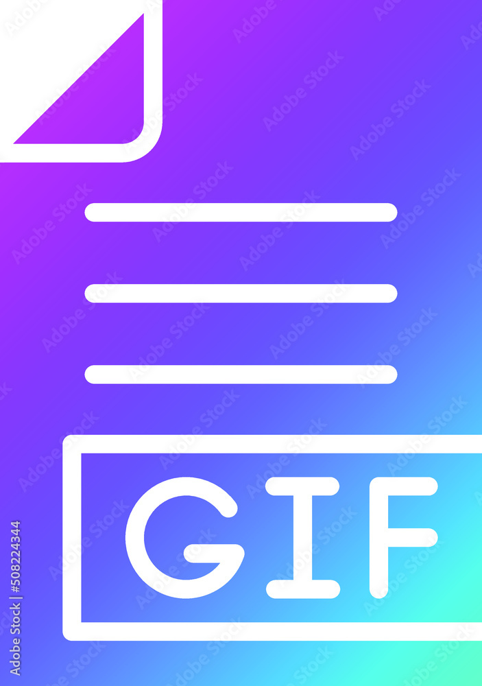 GIF Vector Icon Design Illustration GIF Vector Icon Design Illustration