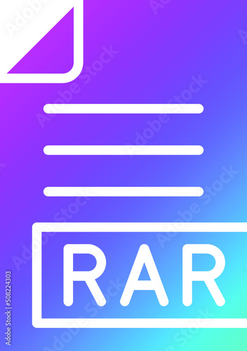 RAR Vector Icon Design Illustration © Graphixs Art