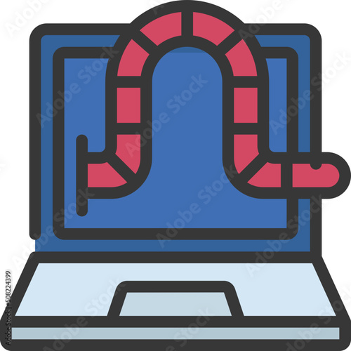 Laptop Worm Icon