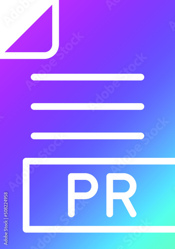 PR Vector Icon Design Illustration