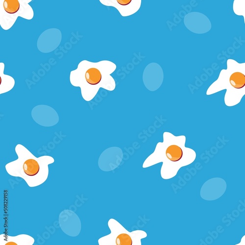 scrambled eggs seamless pattern for egg lovers