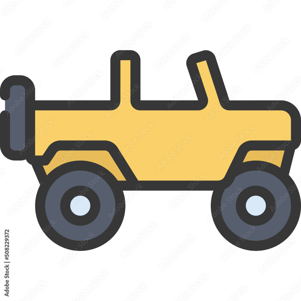 Open Top Jeep Icon