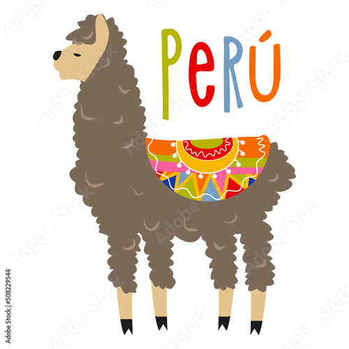 28 July. Peru Happy Independence Day greeting card. Celebration background with fireworks, flags and text. Vector illustration