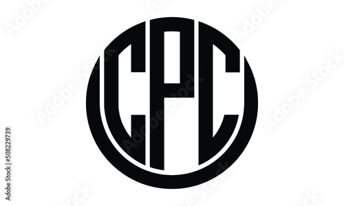 CPC shield with round shape logo design vector template | monogram logo | abstract logo | wordmark logo | lettermark logo | business logo | brand logo | flat logo.