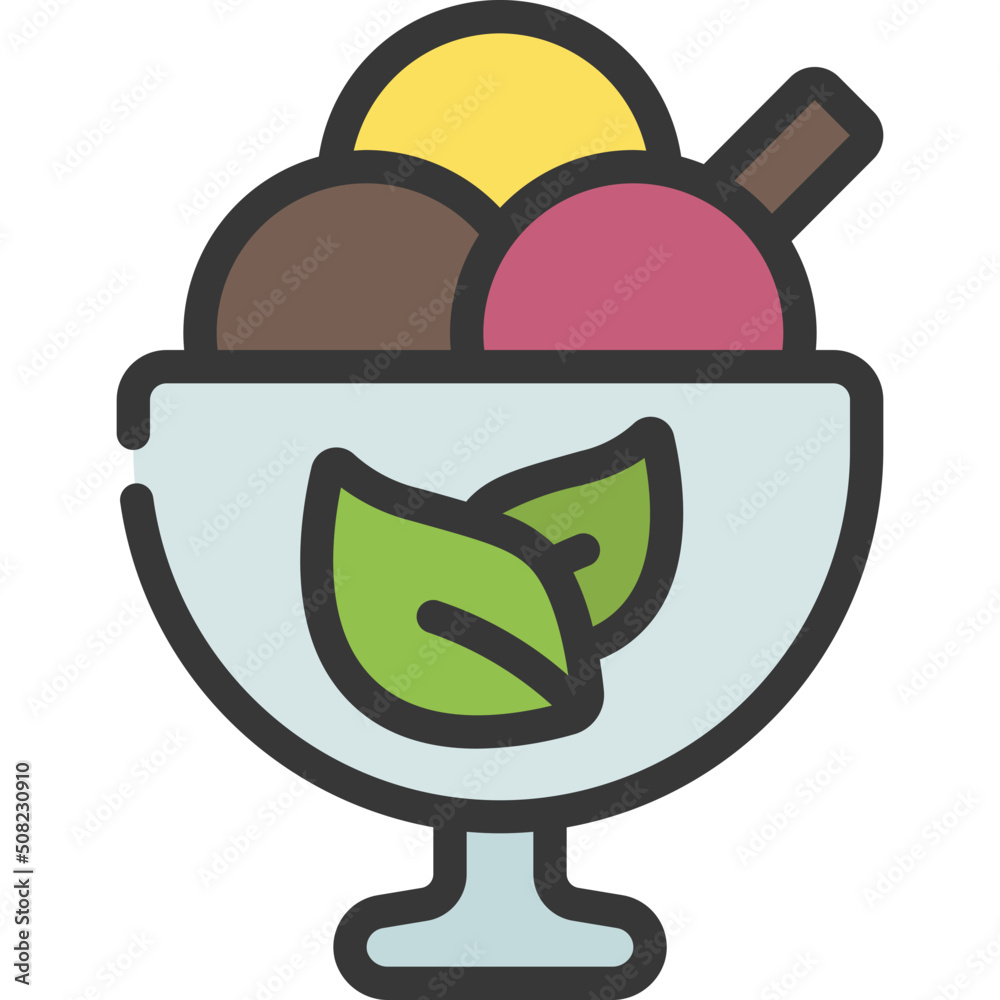 Fototapeta premium Vegan Ice Cream Icon