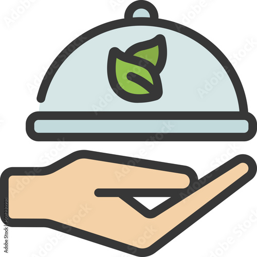 Vegan Room Service Icon