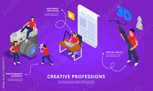 Art Creative Professions Isometric
