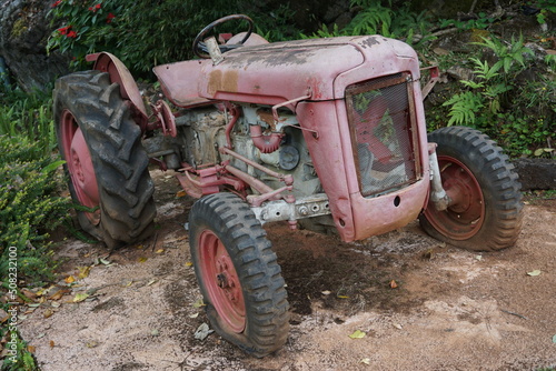 old tractor in the field